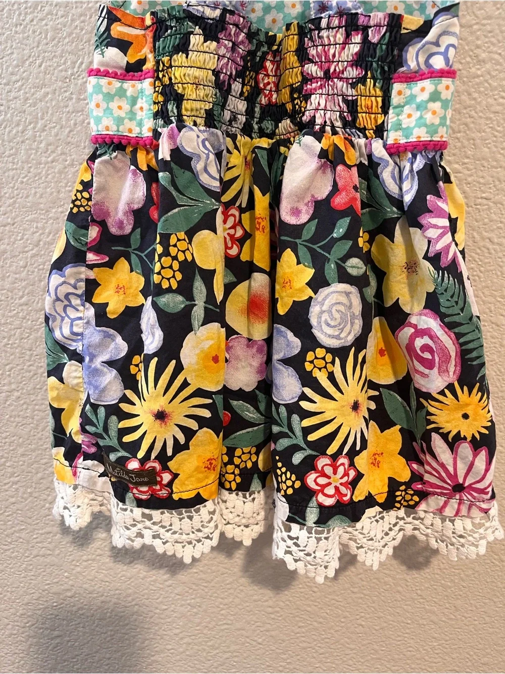 Matilda Jane 100% Cotton Floral Tunic Dress Top Size 4
